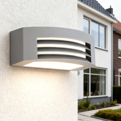 Luminaire extérieur en aluminium gris, Mingus, IP54