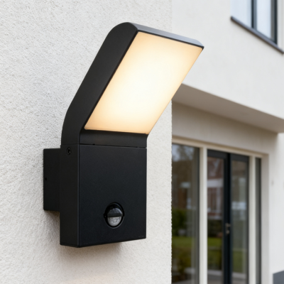 Applique extérieur avec détecteur de mouvement en aluminium anthracite, Andor, 12W, 4000K LED, IP54