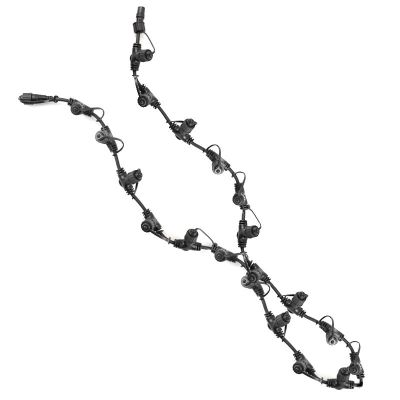 Câble de distribution noir de 2 m, avec 20 sorties