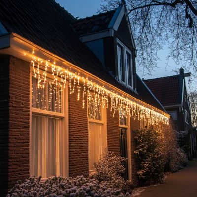 10m connectable glacon cordon noir ip67 50 cm de hauteur blanc chaud