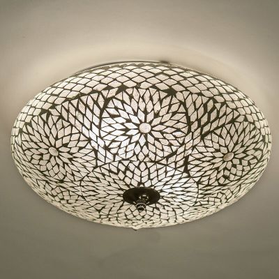 Lampe plafond orientale transparente mosaïque, Louay