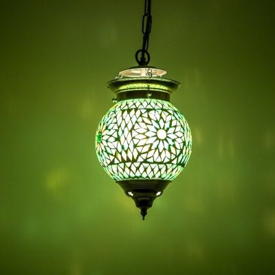 Suspension orientale verte mosaïque, Nisrin