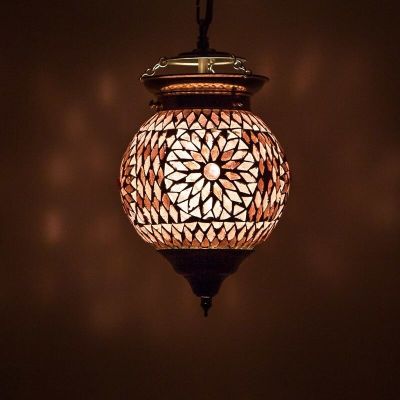 Suspension orientale violette mosaïque, Nisrin