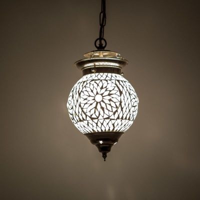 Suspension orientale transparente mosaïque, Nisrin