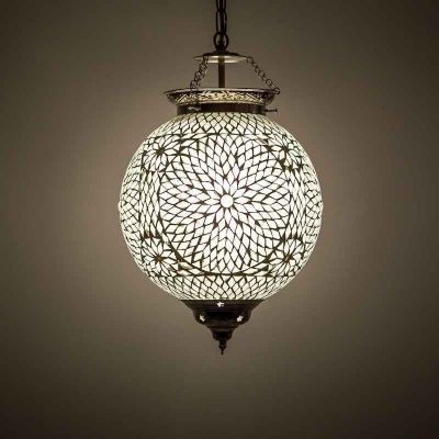 Suspension orientale transparente mosaïque, Aziza
