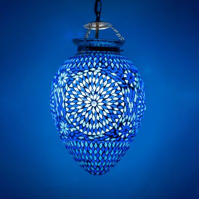 Suspension orientale bleue mosaïque, Isa