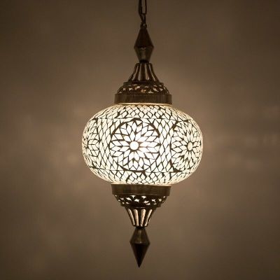 Suspension orientale transparente mosaïque, Aicha