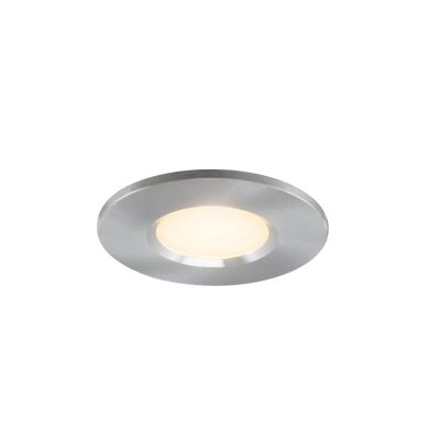 Mini spot encastrable en aluminium argenté, Philomena, 1,5W, 3000K LED, IP44