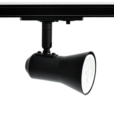 Spot sur rail triphasé noir Sharita, Pro