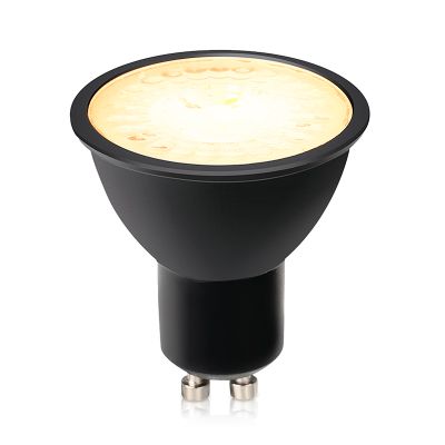 Ampoule LED GU10 gradable Antonie, noir, 7W, 2700K