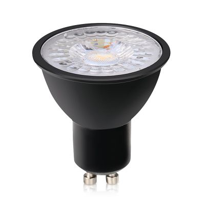 Ampoule LED GU10 gradable Antonie, noir, 7W, 3000K