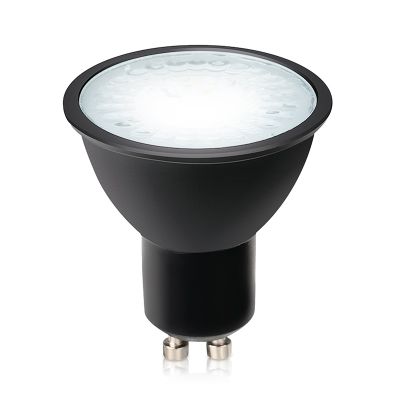 Ampoule LED GU10 gradable Antonie, noir, 7W, 4000K