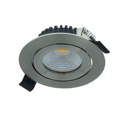 Downlight argenté en aluminium, Wimke, 5W, dim to warm LED, IP44