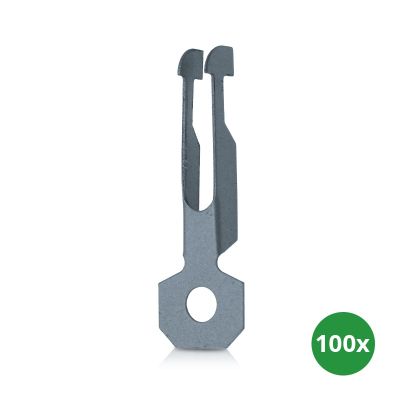Pince à ressort pour palplanches avec œillet de suspension pour suspendre des lignes lumineuses (100 pièces)