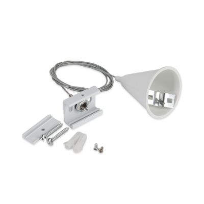 Kit de suspension pour éclairage sur rail triphasé, 3 mètres, blanc, Pro