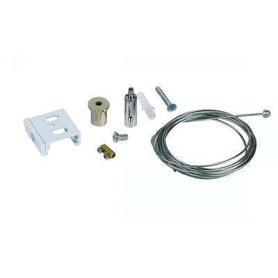 Kit de suspension pour éclairage sur rail triphasé, 2 mètres, blanc, Pro