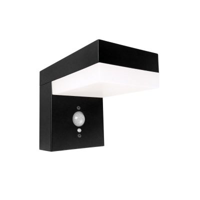 Applique solaire extérieur noire en aluminium, Ritex, 6W, 2700K LED, IP44