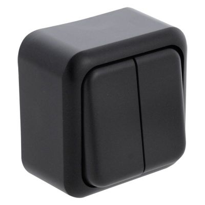 Série d'interrupteurs en saillie Q-Link, noir