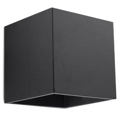 Applique up and down en aluminium noire, Andro