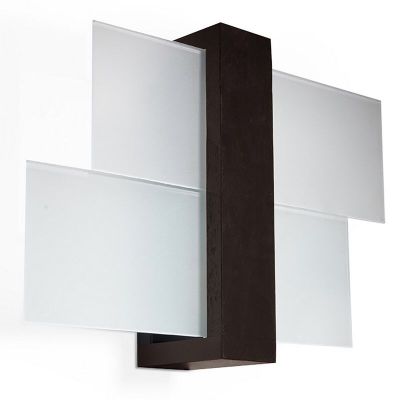 Applique murale en verre marronne, Fouzia