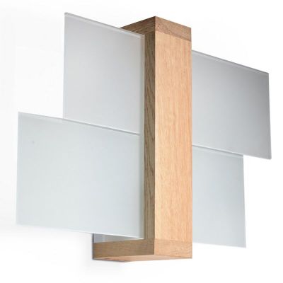 Applique murale en verre marronne, Fouzia