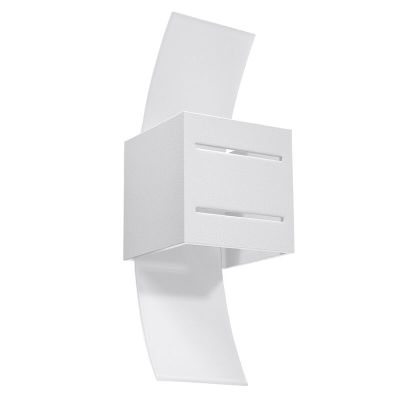 Applique up and down en aluminium blanche, Jasmien