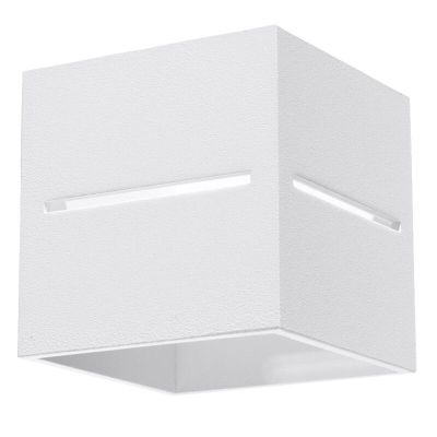 Applique up and down en aluminium blanche, Jacky