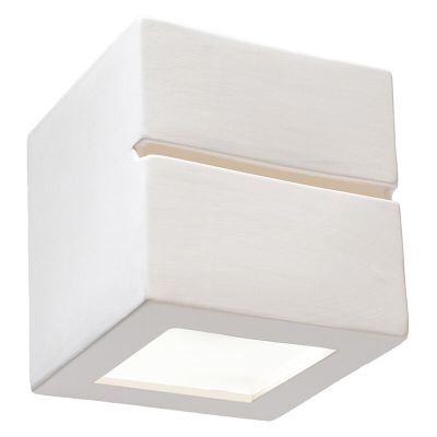 Applique up and down en verre blanche, Caitlin