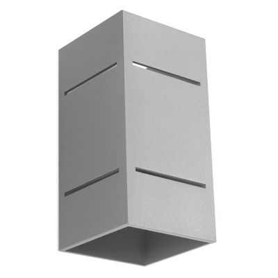 Applique up and down en aluminium grise, Janien