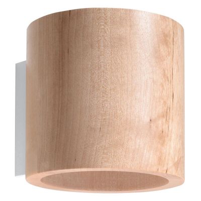 Applique up and down en bois marronne, Amely