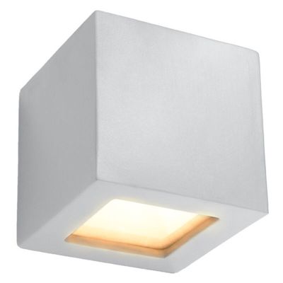 Applique up and down en verre grise, Caitlin