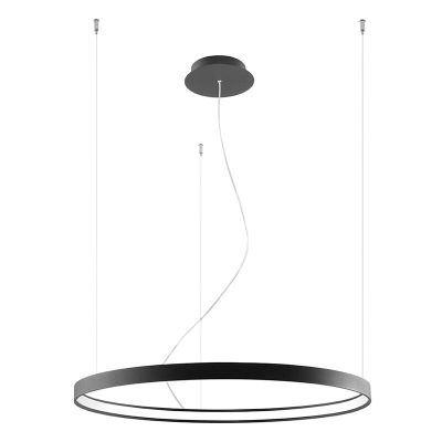 Suspension en aluminium noire, Ringo, 50W, 3000K LED
