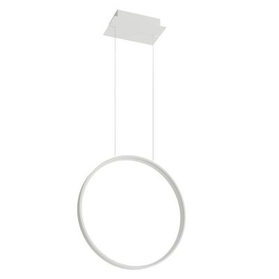 Suspension en aluminium blanche, Ringo, 30W, 3000K LED