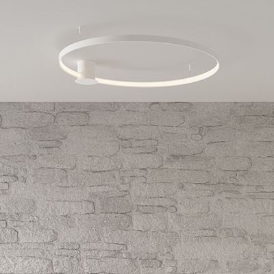 Lampe plafond en aluminium blanche, Ringo, 30W, 3000K LED