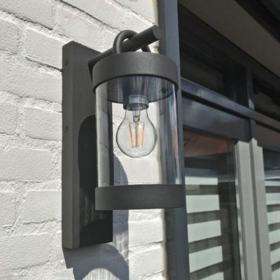 Applique extérieur avec capteur crépusculaire rustique anthracite, Sambesi, IP44