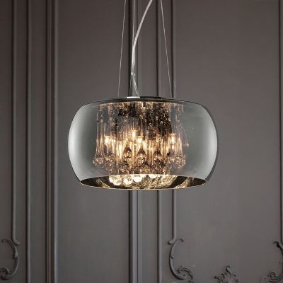 Suspension moderne chromée, Capucine