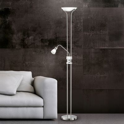 Lampadaire classique nickel, Selin, 4,5W, 3000K LED, avec interrupteur