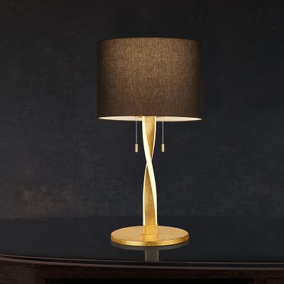 Lampe de table moderne dorée, Ramten, 3W, 3000K LED, avec interrupteur à tirette