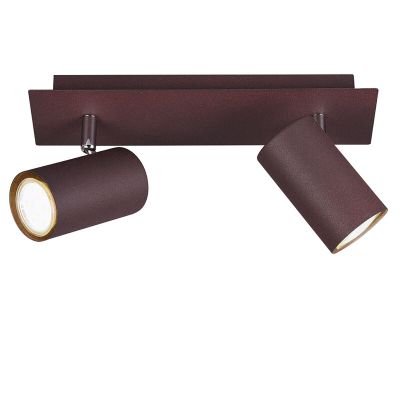 Spot plafond moderne couleur rouille, Kaso
