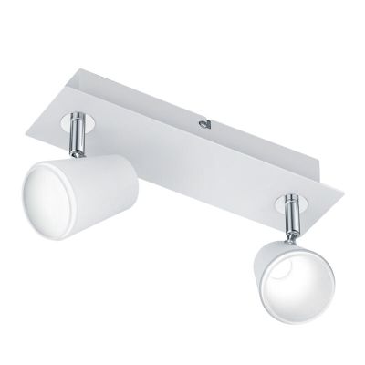 Applique murale en verre blanche, Laysha, 6W, 3000K LED, avec interrupteur