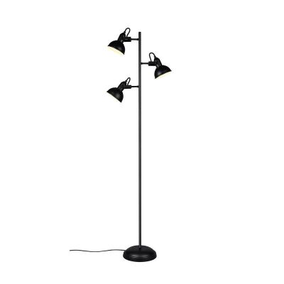 Lampadaire industriel noir, Kibek, avec interrupteur
