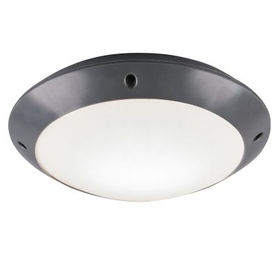 Lampe plafond moderne anthracite, Gandrup, IP54
