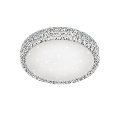 Lampe plafond classique blanche, Valentina, 27W, blanc chaud à froid réglable LED, avec télécommande