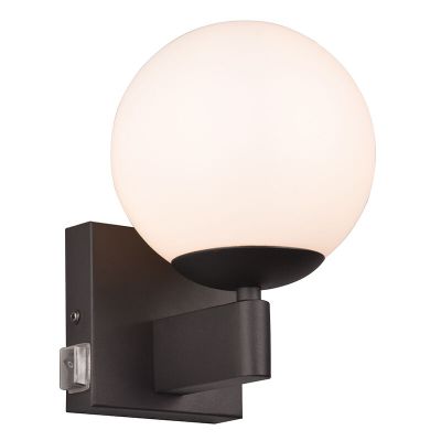 Applique salle de bain moderne noire, Eray, IP44