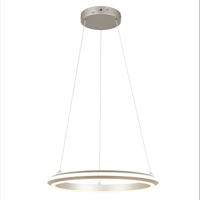 Suspension moderne nickel, Jiry, 34W, white switch LED, gradable en 3 étapes