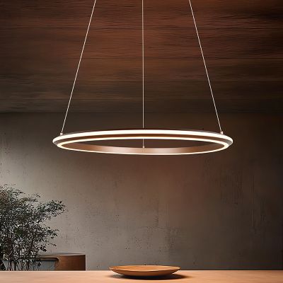 Suspension moderne marronne, Jiry, 48W, white switch LED, gradable en 3 étapes