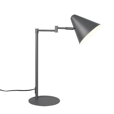 Lampe de bureau moderne anthracite, Jille, avec interrupteur