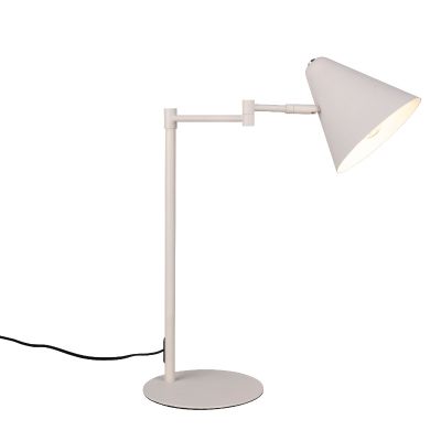 Lampe de bureau moderne grise, Jille, avec interrupteur