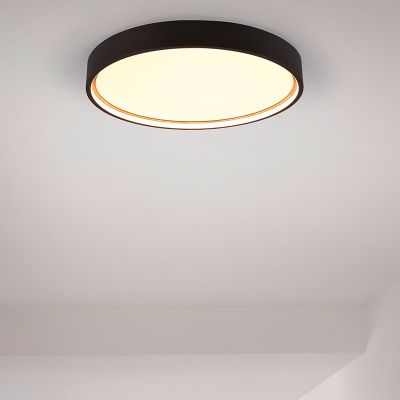 Lampe plafond moderne noire, Destin, 29W, blanc chaud à froid réglable LED