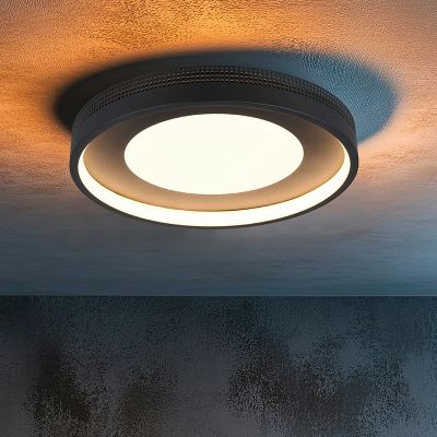 Lampe plafond moderne noire, Flory, 36W, 3000K LED